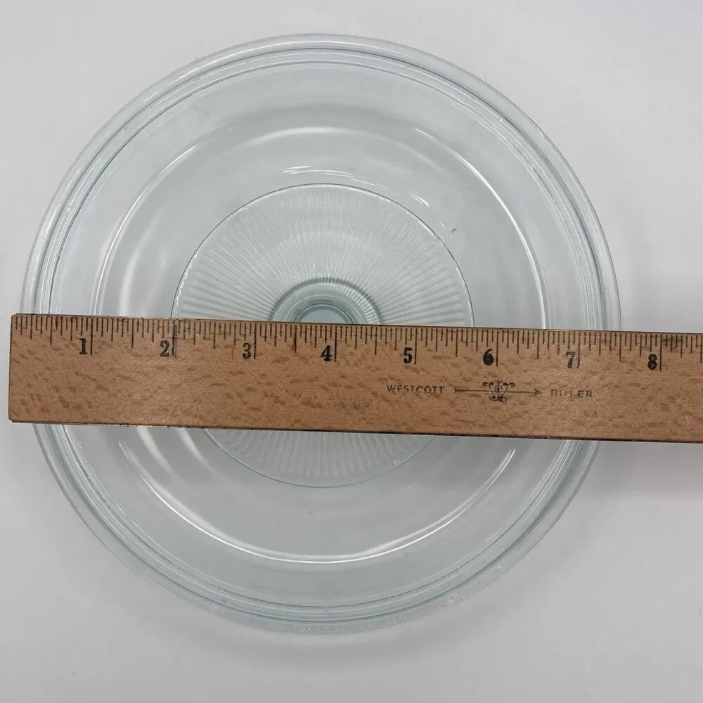 Vintage Pyrex 65C Blue Tinted Clear Glass Replacement Lid 7.625” Round 1.5 Qt